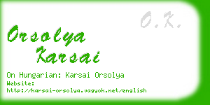 orsolya karsai business card